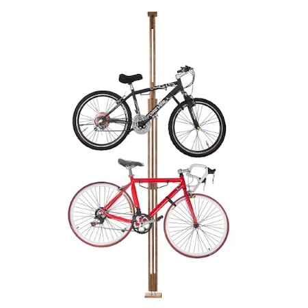 Leisure Sports Tension Mount Bike Storage Rack Holds 2 Bicycles Vertically, Adjustable Height